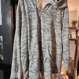 Gray Camouflage Women's Hoodie